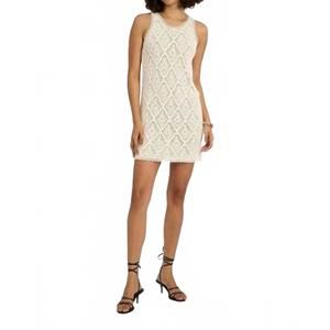NEW VANESSABRUNO escarlett crochet mini dress in ecru